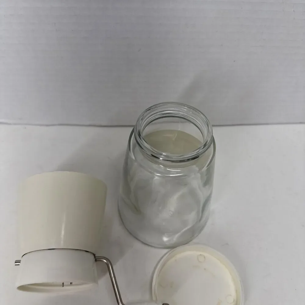 Gemco Nut Grinder With Lid Kitchen Gadget Glass Complete Unit Works Vintage